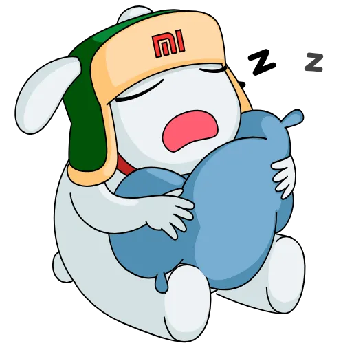 😴 Стикер «Кролик Mi Rabbit» для Telegram
