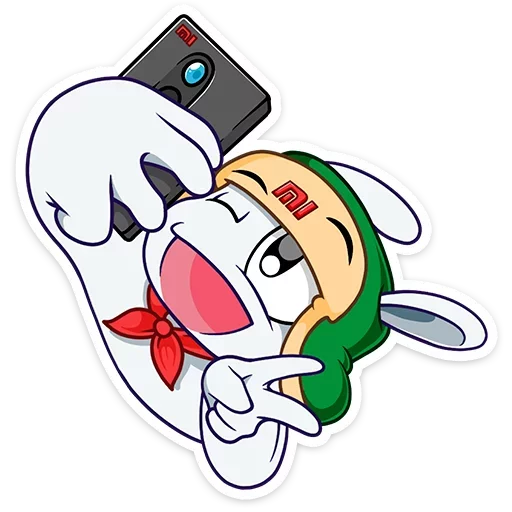 😉 Стикер «Кролик Mi Rabbit» для Telegram