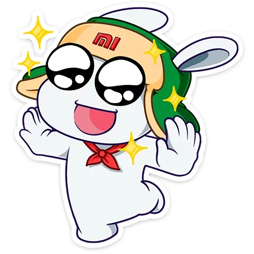 💃 Стикер «Кролик Mi Rabbit» для Telegram