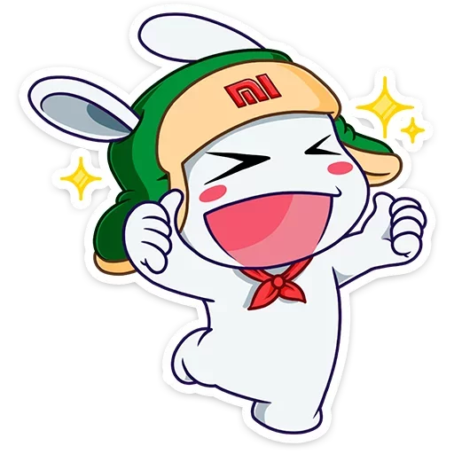 ☺️ Стикер «Кролик Mi Rabbit» для Telegram