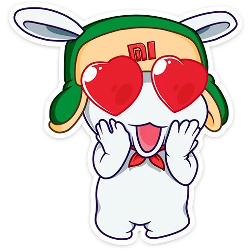 😍 Стикер «Кролик Mi Rabbit» для Telegram
