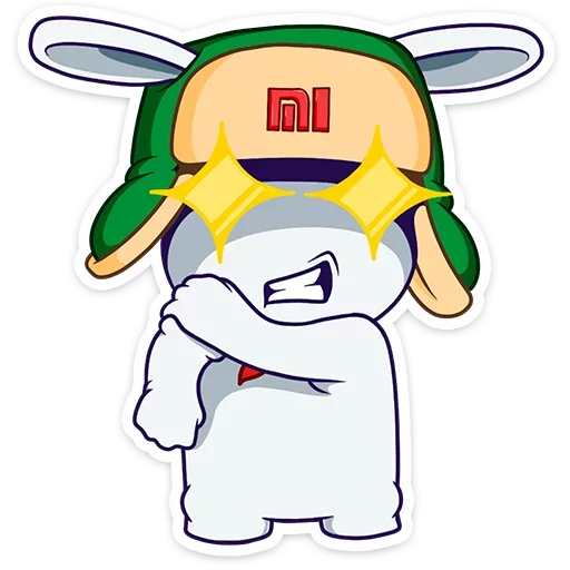😡 Стикер «Кролик Mi Rabbit» для Telegram