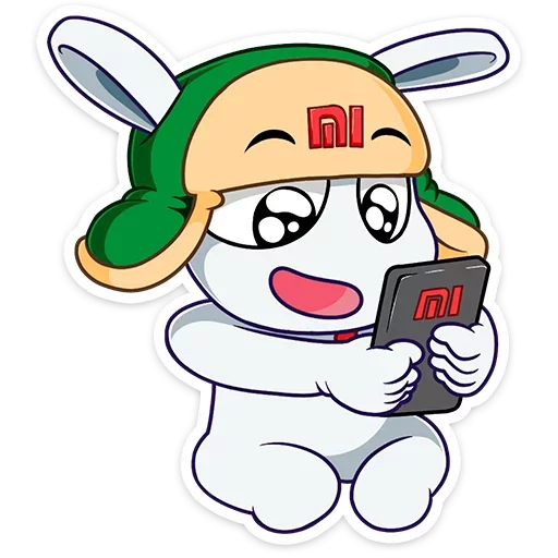 📱 Стикер «Кролик Mi Rabbit» для Telegram