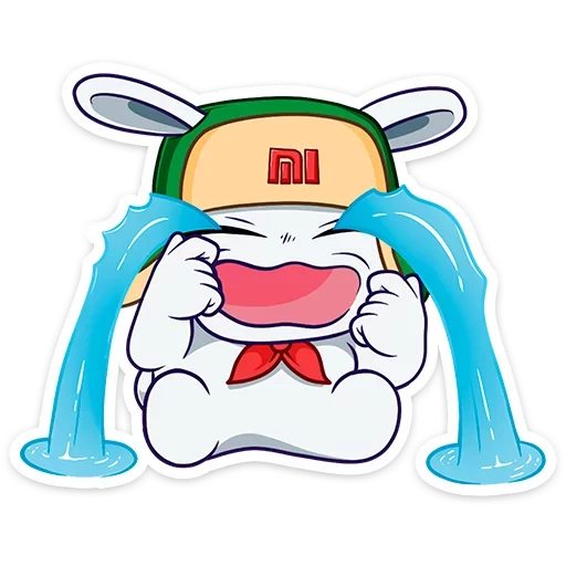 😭 Стикер «Кролик Mi Rabbit» для Telegram