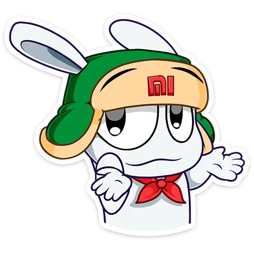 🤷‍♂ Стикер «Кролик Mi Rabbit» для Telegram