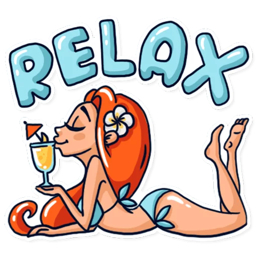 🍹 Стикер «Mia&;s vacation» для Telegram