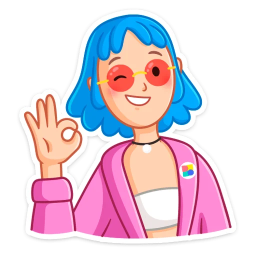 👌 Стикер «Проделки Мии» для Telegram