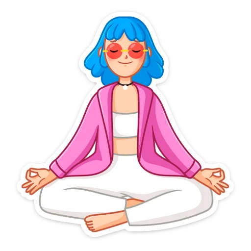 🧘‍♂ Стикер «Проделки Мии» для Telegram