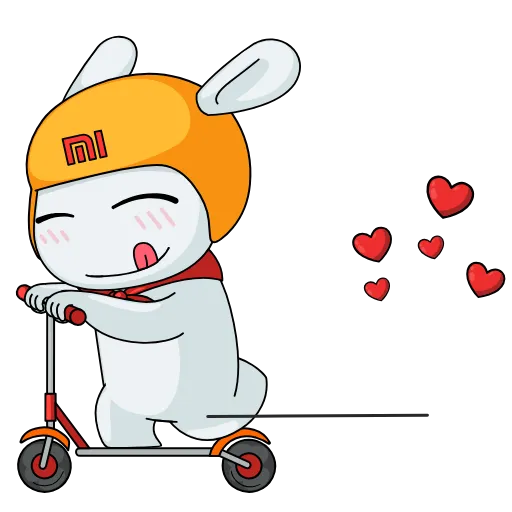 🛴 Стикер «Mi Bunny» для Telegram