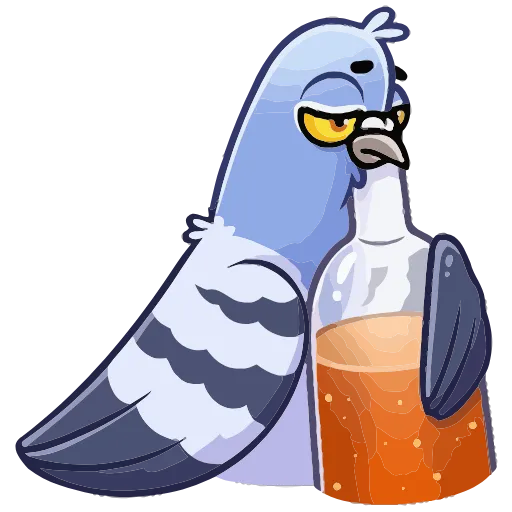 🍾 Эмодзи «Голубь Михаил» для Telegram