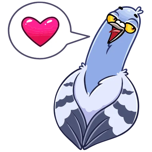 ❤ Эмодзи «Голубь Михаил» для Telegram