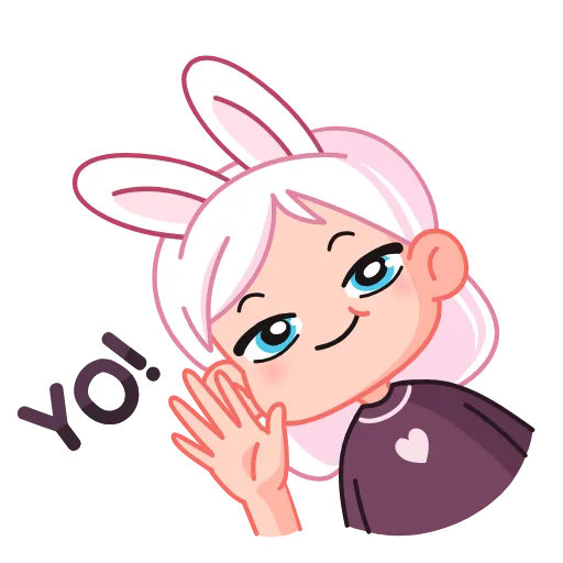 👋 Стикер «Мичико» для Telegram