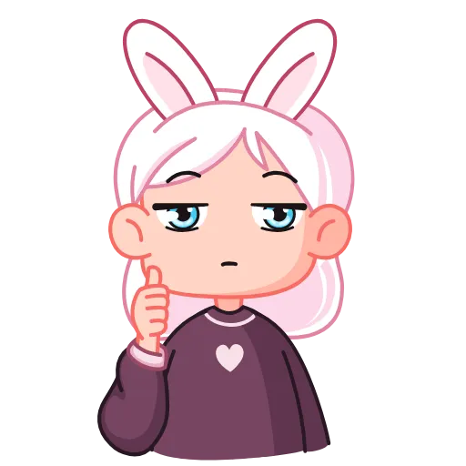 😔 Стикер «Мичико» для Telegram
