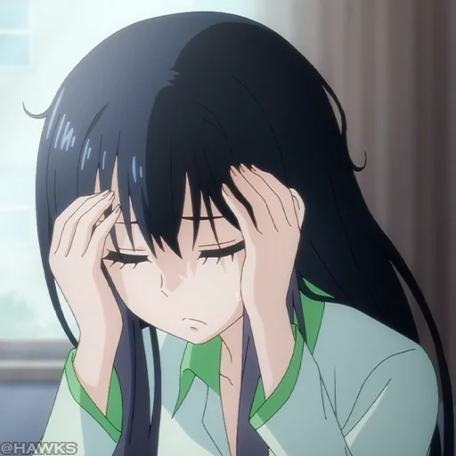 👻 Стикер «? Mieruko-chan» для Telegram