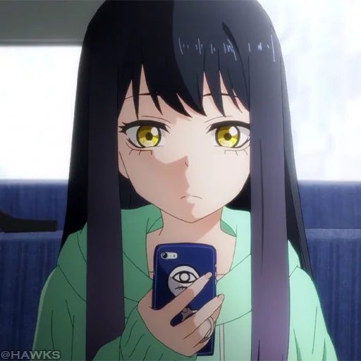 👻 Стикер «? Mieruko-chan» для Telegram