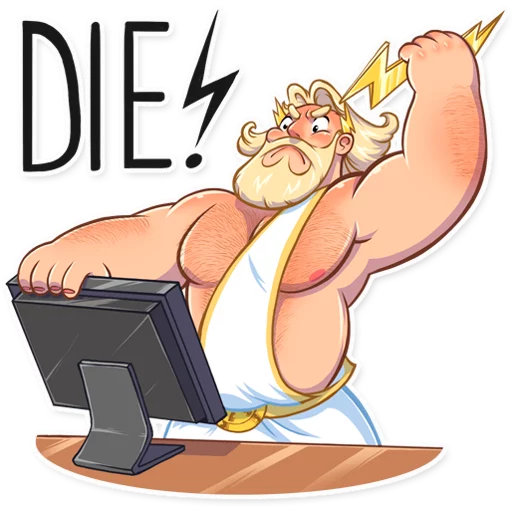 🖥 Стикер «Zeus» для Telegram