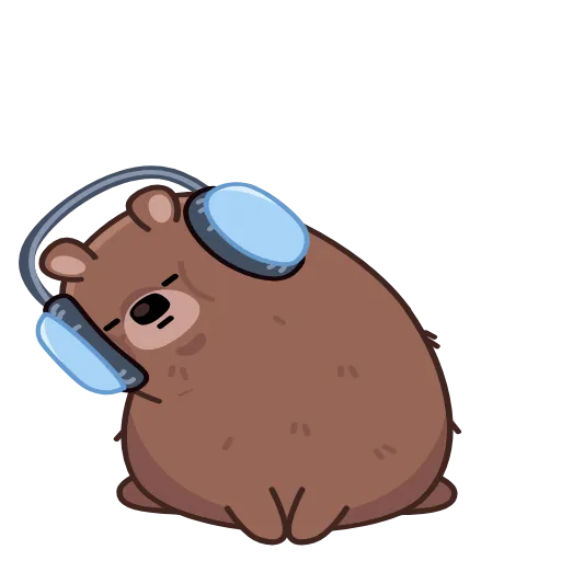 🎧 Стикер «Мишка Михаил» для Telegram