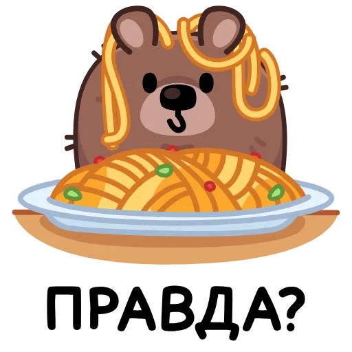 🍜 Стикер «Мишка Михаил» для Telegram