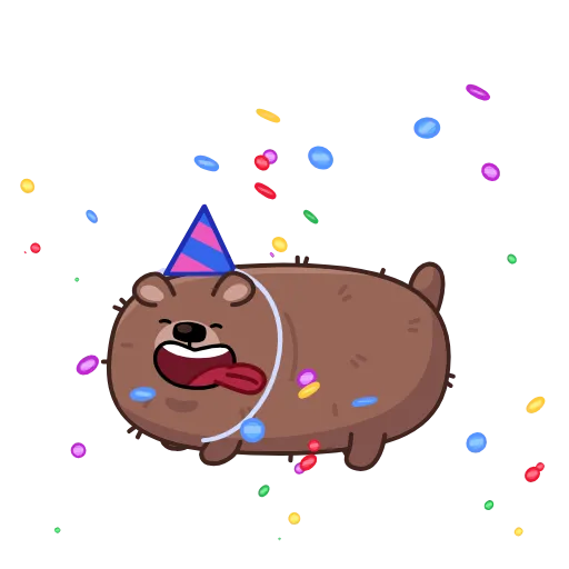 🥳 Стикер «Мишка Михаил» для Telegram