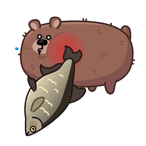 🐟 Стикер «Мишка Михаил» для Telegram