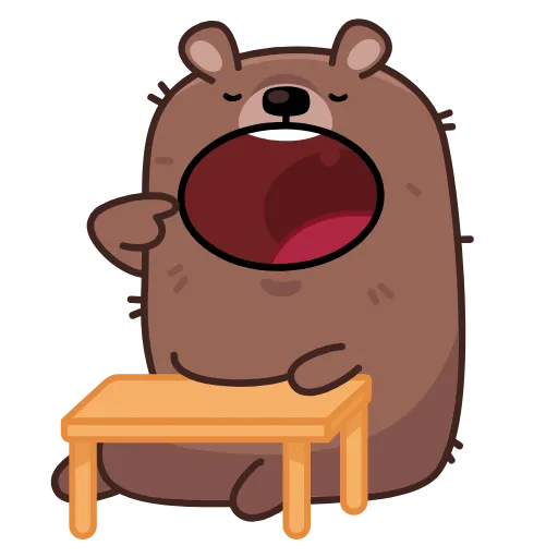 🍽 Стикер «Мишка Михаил» для Telegram