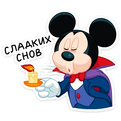 😴 Стикер «Вампир Микки» для Telegram