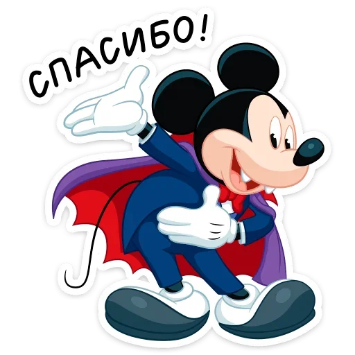 😊 Стикер «Вампир Микки» для Telegram