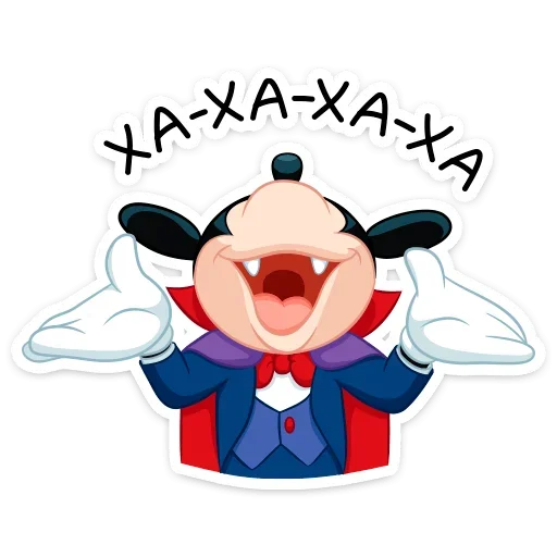 😂 Стикер «Вампир Микки» для Telegram