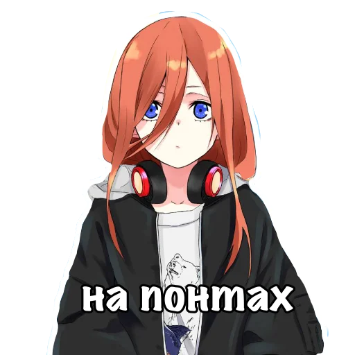 😎 Стикер «Мику Накано» для Telegram