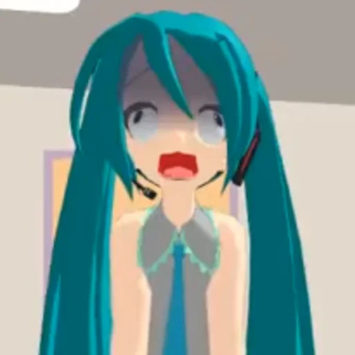 😩 Стикер «Old MMD Miku» для Telegram