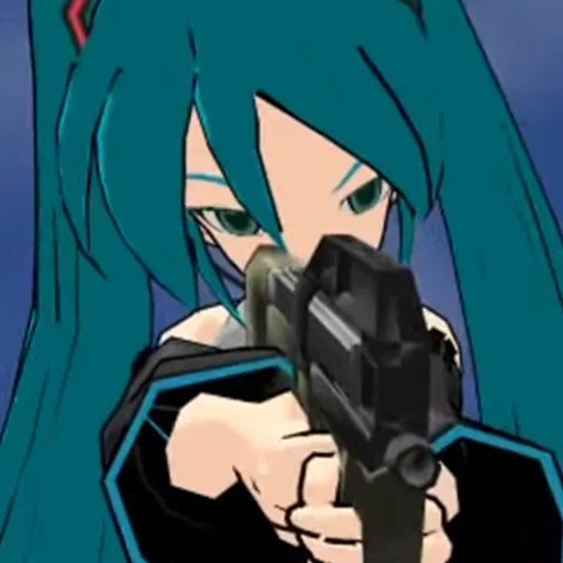 🔫 Стикер «Old MMD Miku» для Telegram