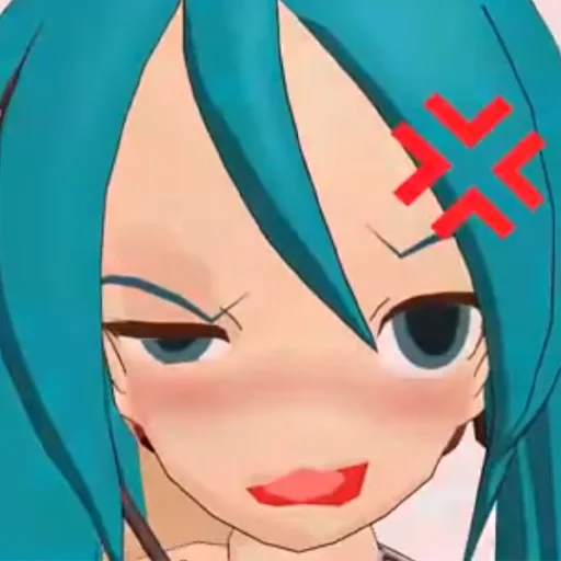 😡 Стикер «Old MMD Miku» для Telegram