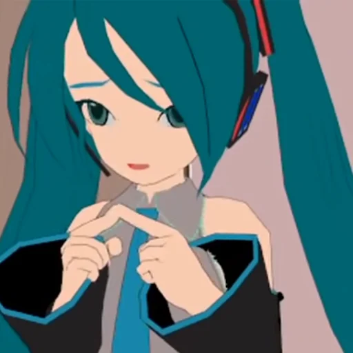 🥺 Стикер «Old MMD Miku» для Telegram