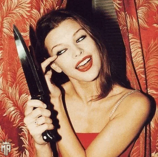 🔪 Стикер «Mila Jovovich» для Telegram