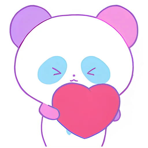 ❤️ Стикер «Милая панда» для Telegram