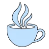 ☕️ Эмодзи «Цифры и иконки розовые и голубые» для Telegram
