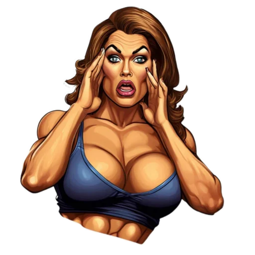 🤦‍♀ Стикер «Milf bodybuilder» для Telegram