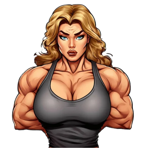 😳 Стикер «Milf bodybuilder» для Telegram