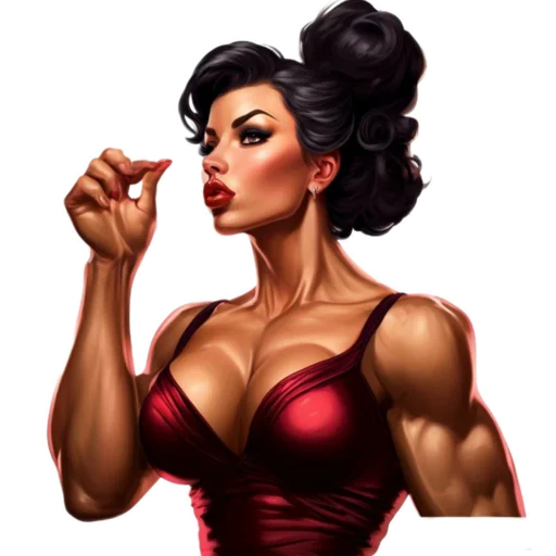 😘 Стикер «Milf bodybuilder» для Telegram
