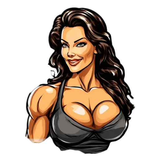 ☺ Стикер «Milf bodybuilder» для Telegram