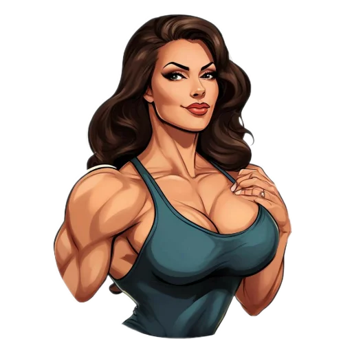🙂 Стикер «Milf bodybuilder» для Telegram