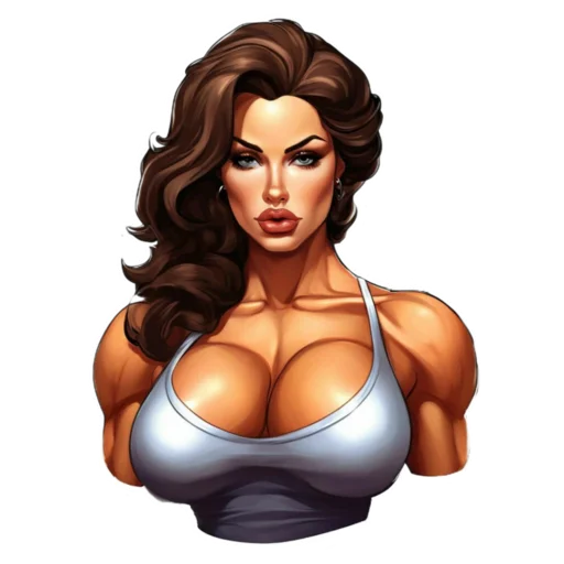 🥹 Стикер «Milf bodybuilder» для Telegram