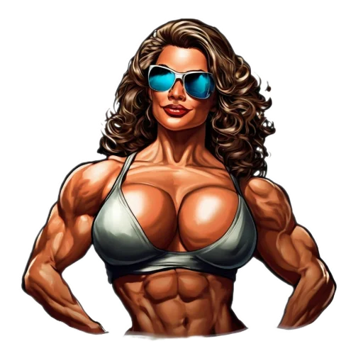 😎 Стикер «Milf bodybuilder» для Telegram