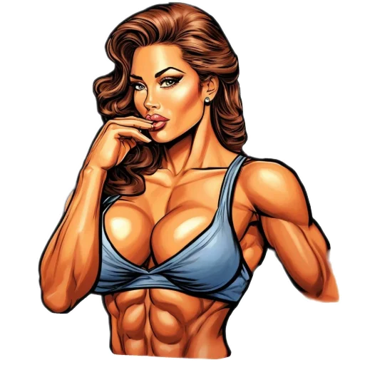 🤔 Стикер «Milf bodybuilder» для Telegram