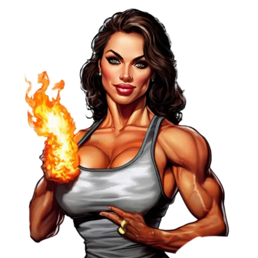 🔥 Стикер «Milf bodybuilder» для Telegram