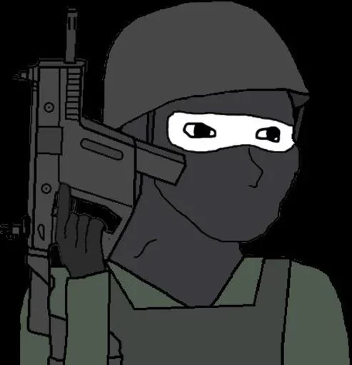 😐 Стикер «Military wojak» для Telegram