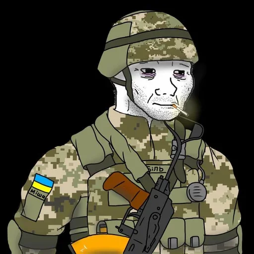 🚬 Стикер «Military wojak» для Telegram