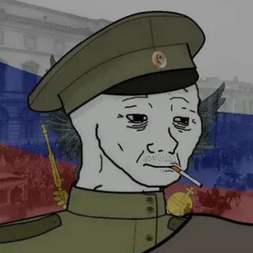 🚬 Стикер «Military wojak» для Telegram