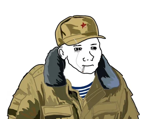 🚬 Стикер «Military wojak» для Telegram