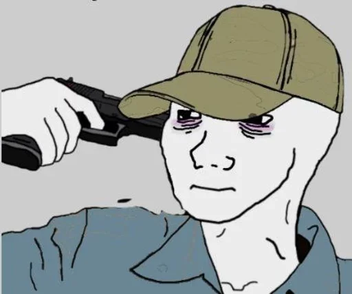 😔 Стикер «Military wojak» для Telegram
